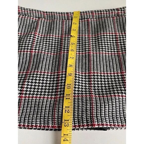Forever 21 Juniors Sz 26 Mini Skirt Multicolor Houndstooth Plaid With Pockets - Picture 6 of 8